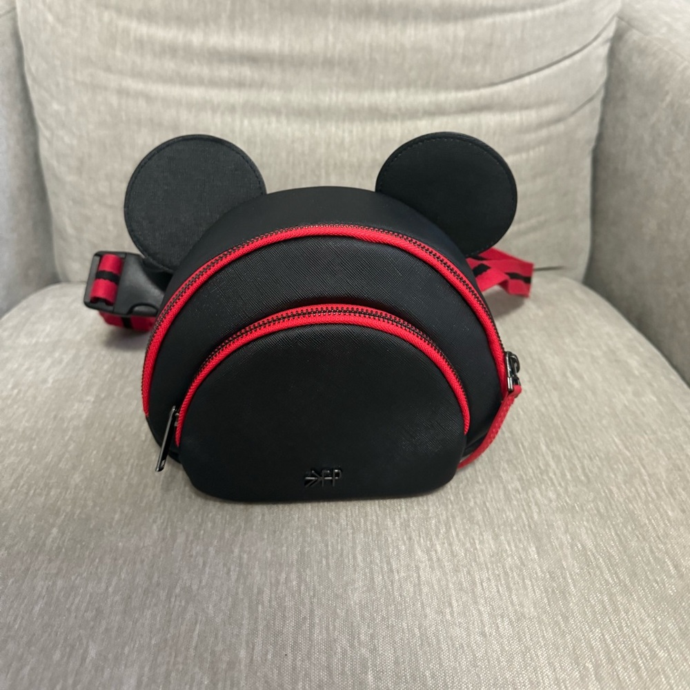 Black and Red Mickey Mouse Crossbody Bag